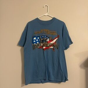 Harley Davidson Myrtle Beach Vintage T-Shirt, 100% Cotton, Large, Blue